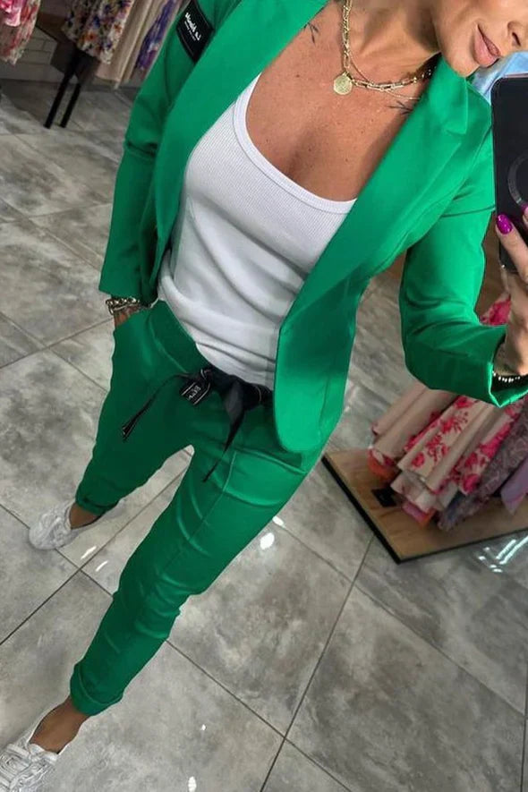 Fenna | Relaxed Solid Color Two-Piece Set for Women