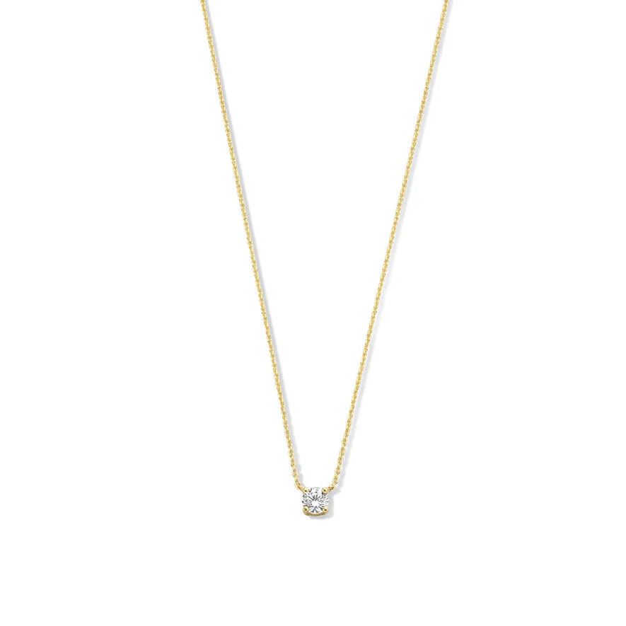 Clea™ | Gold Moissanite Stone Necklace