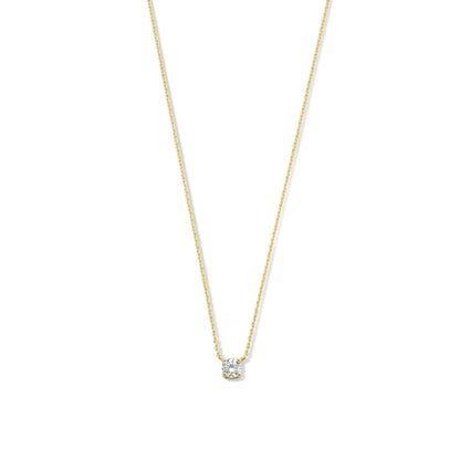 Clea™ | Gold Moissanite Stone Necklace
