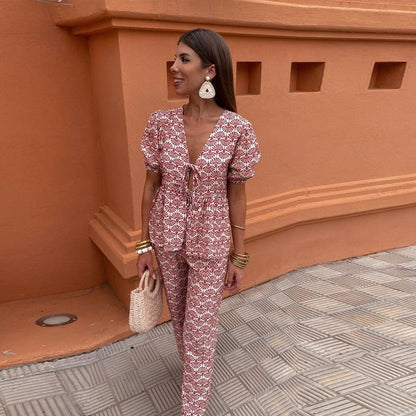 Anna | Flowy Printed Lounge Set